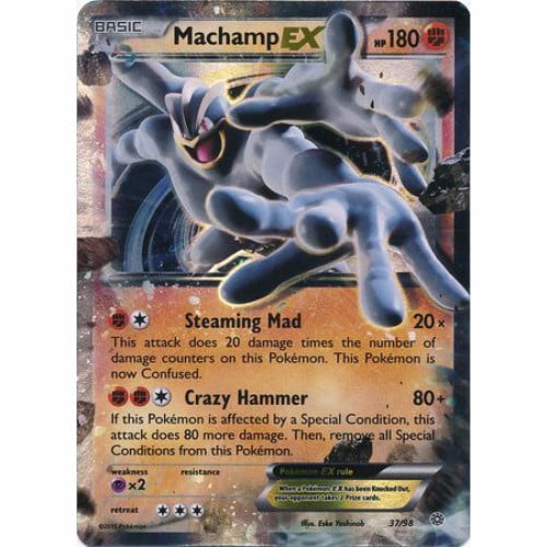 37/98 XY Ancient Origins Machamp ex Ultra Rare Pokemon Card